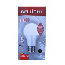Лампа LED A60 8W E27 4000K Bellight (Беллайт)
